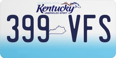 KY license plate 399VFS
