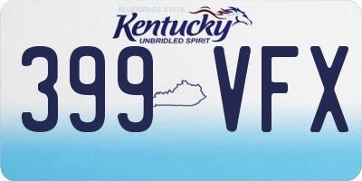 KY license plate 399VFX