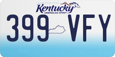 KY license plate 399VFY