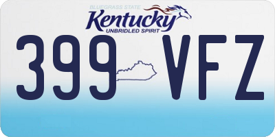KY license plate 399VFZ