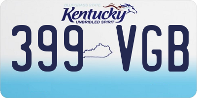 KY license plate 399VGB