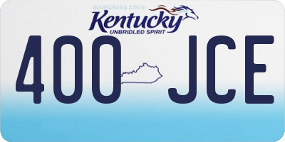 KY license plate 400JCE