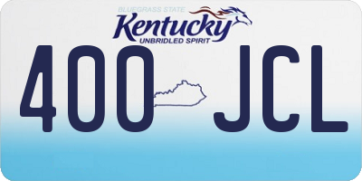 KY license plate 400JCL