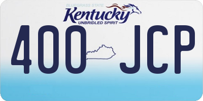 KY license plate 400JCP