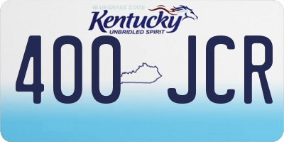 KY license plate 400JCR