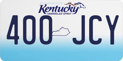KY license plate 400JCY