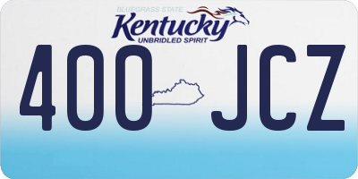 KY license plate 400JCZ