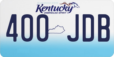 KY license plate 400JDB