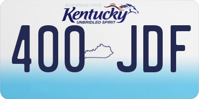 KY license plate 400JDF