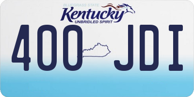 KY license plate 400JDI