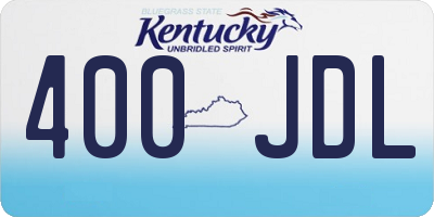 KY license plate 400JDL
