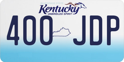KY license plate 400JDP