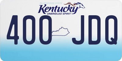 KY license plate 400JDQ