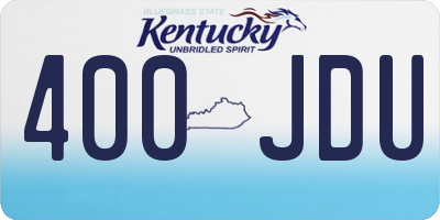 KY license plate 400JDU