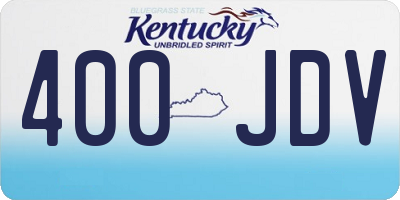 KY license plate 400JDV