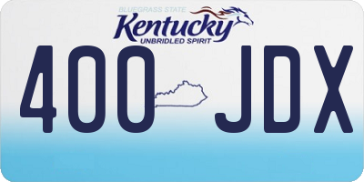 KY license plate 400JDX