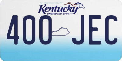 KY license plate 400JEC