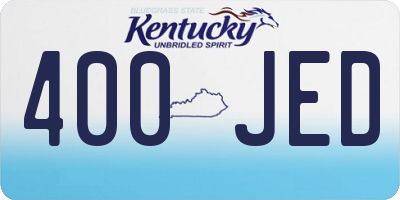 KY license plate 400JED