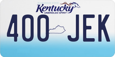 KY license plate 400JEK