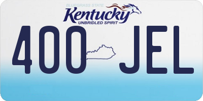 KY license plate 400JEL