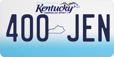 KY license plate 400JEN