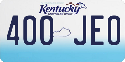 KY license plate 400JEO