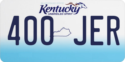KY license plate 400JER