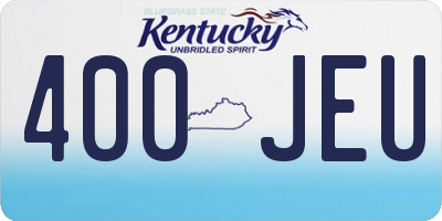 KY license plate 400JEU