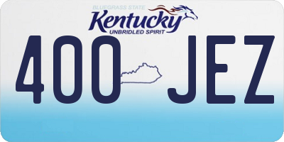 KY license plate 400JEZ