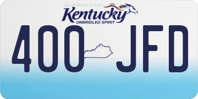 KY license plate 400JFD
