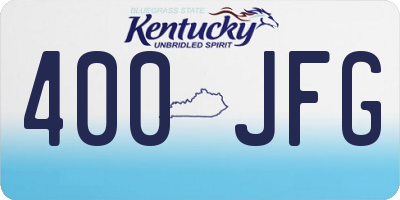 KY license plate 400JFG