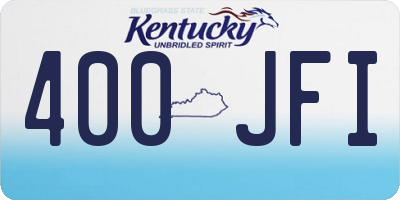 KY license plate 400JFI
