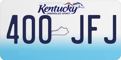 KY license plate 400JFJ