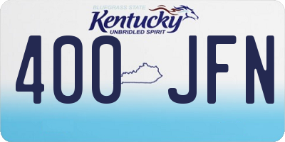 KY license plate 400JFN