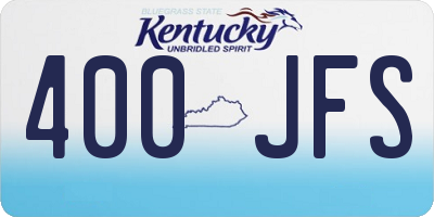 KY license plate 400JFS
