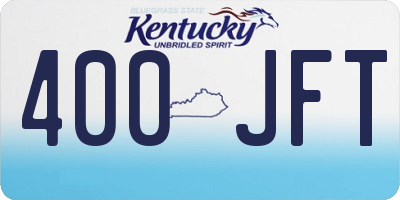 KY license plate 400JFT