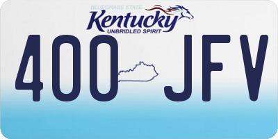 KY license plate 400JFV