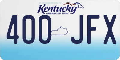 KY license plate 400JFX