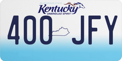 KY license plate 400JFY