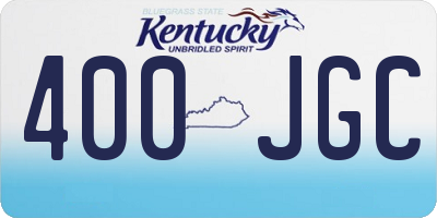 KY license plate 400JGC