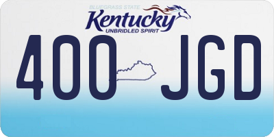 KY license plate 400JGD