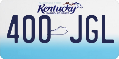 KY license plate 400JGL