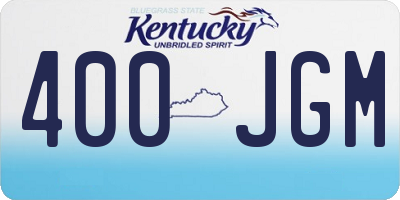 KY license plate 400JGM