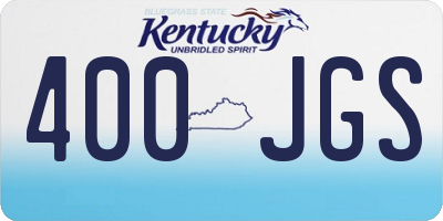 KY license plate 400JGS