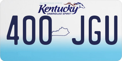 KY license plate 400JGU