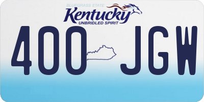 KY license plate 400JGW