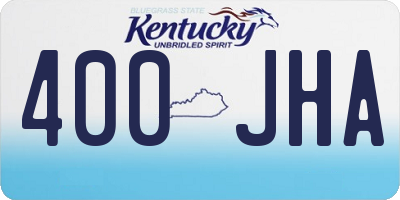 KY license plate 400JHA