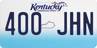 KY license plate 400JHN