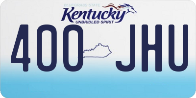 KY license plate 400JHU