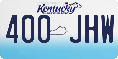 KY license plate 400JHW